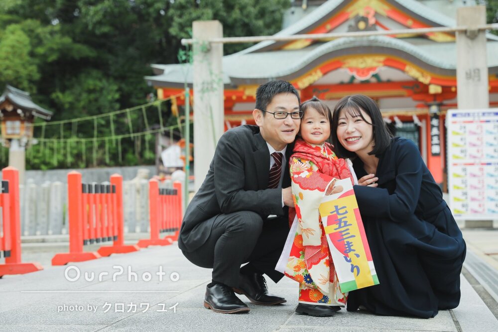 「素晴らしいパフォーマンス」可愛い表情が詰まった3歳女の子七五三撮影