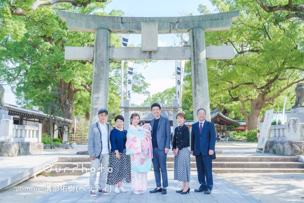 「出来上がった写真もとても素敵」淡い色合いがオシャレなお宮参りの撮影