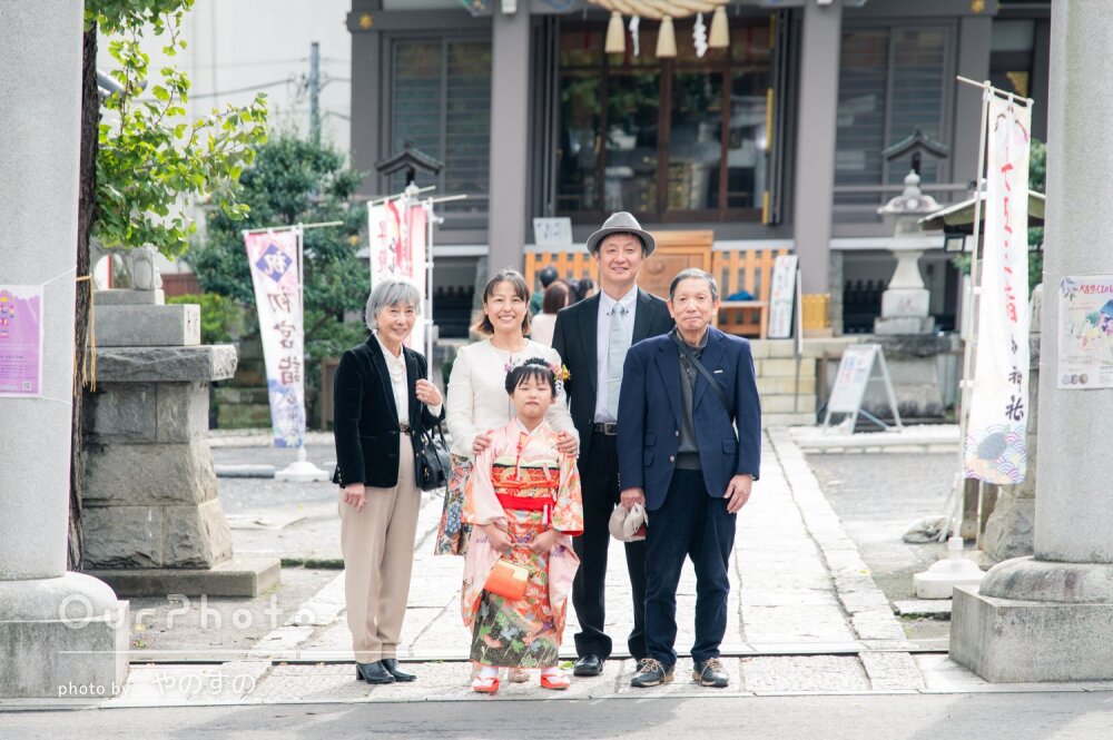 「娘も楽しんで撮影できました」晴れ着姿が可愛い女の子の七五三の撮影