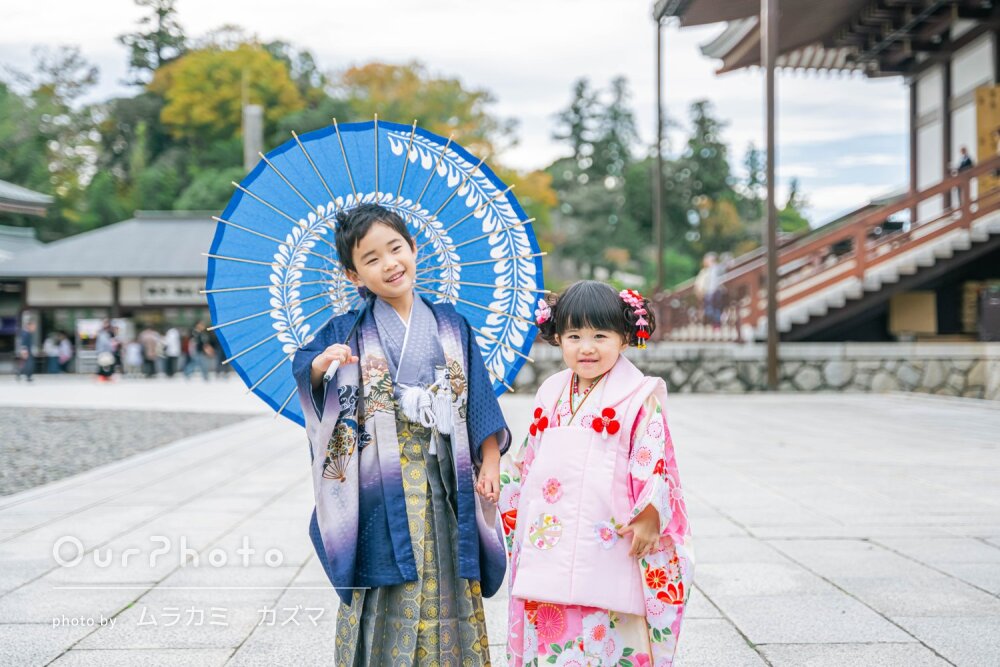 「家にたくさん飾りたい」どれも良い写真ばかり！兄妹で七五三の撮影