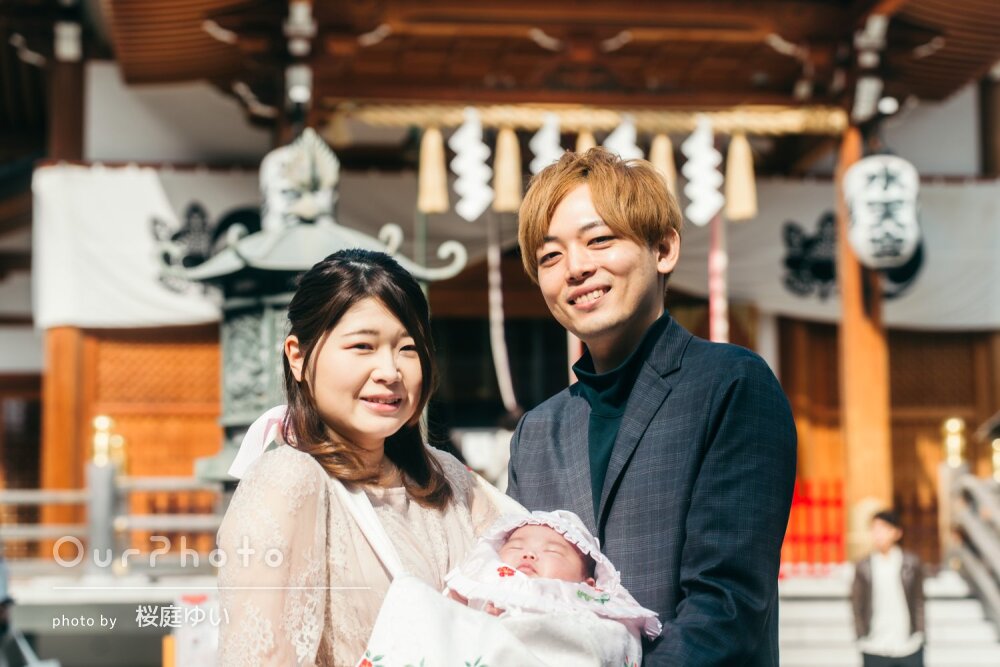 「素敵な写真を迅速に沢山」パパママの笑顔が温かいお宮参りの撮影