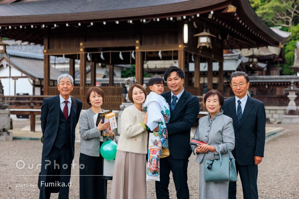 「とても楽しい時間」元気いっぱいな様子が可愛らしい男の子の七五三撮影