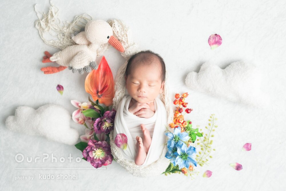 「思い出の写真が増えて嬉しい」アートのようなニューボーンフォトの撮影