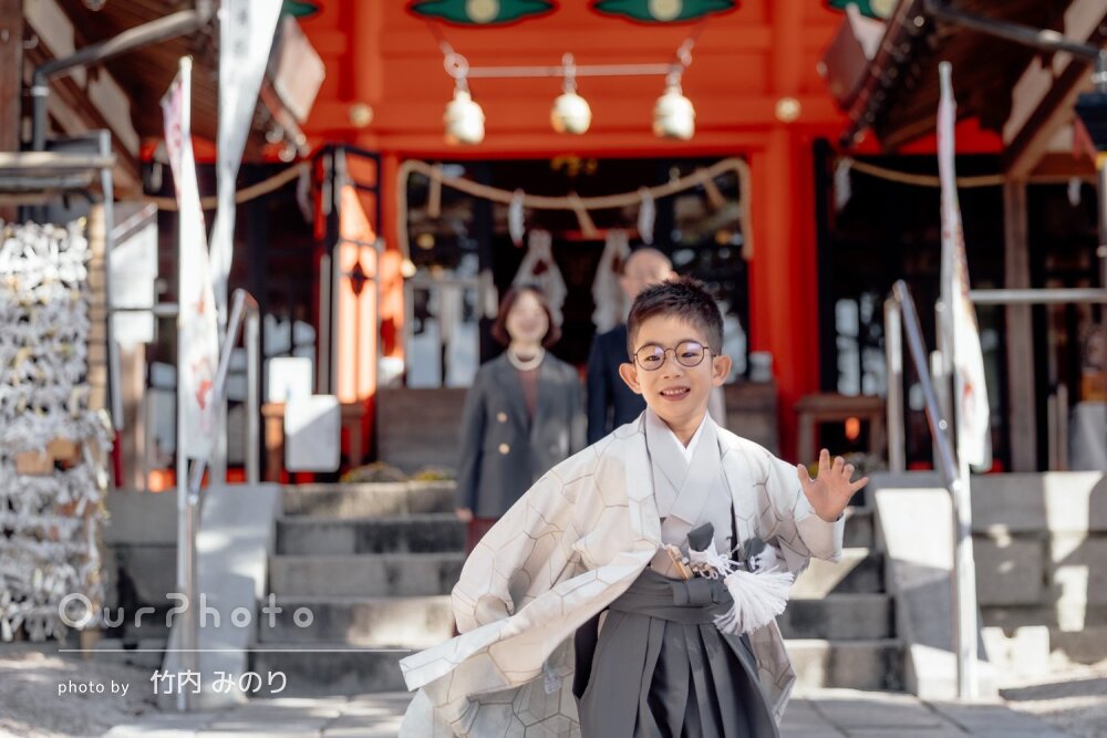 「開始から終わりまでとても和やか」躍動感あふれる！男の子の七五三撮影