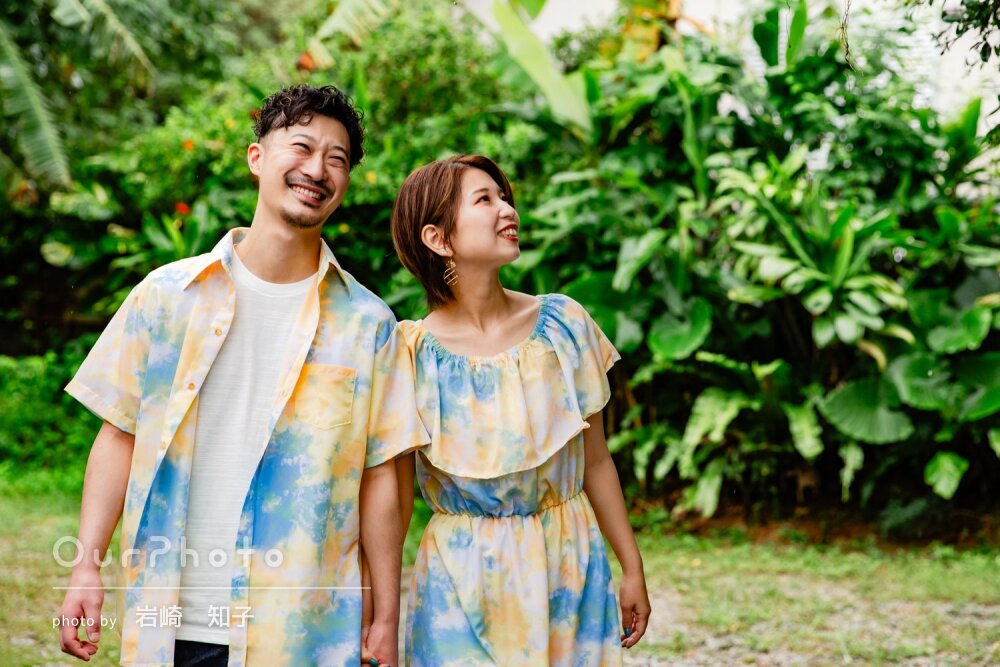 雨でも明るくあたたかみある爽やかな仕上り！沖縄で素敵な新婚旅行の撮影