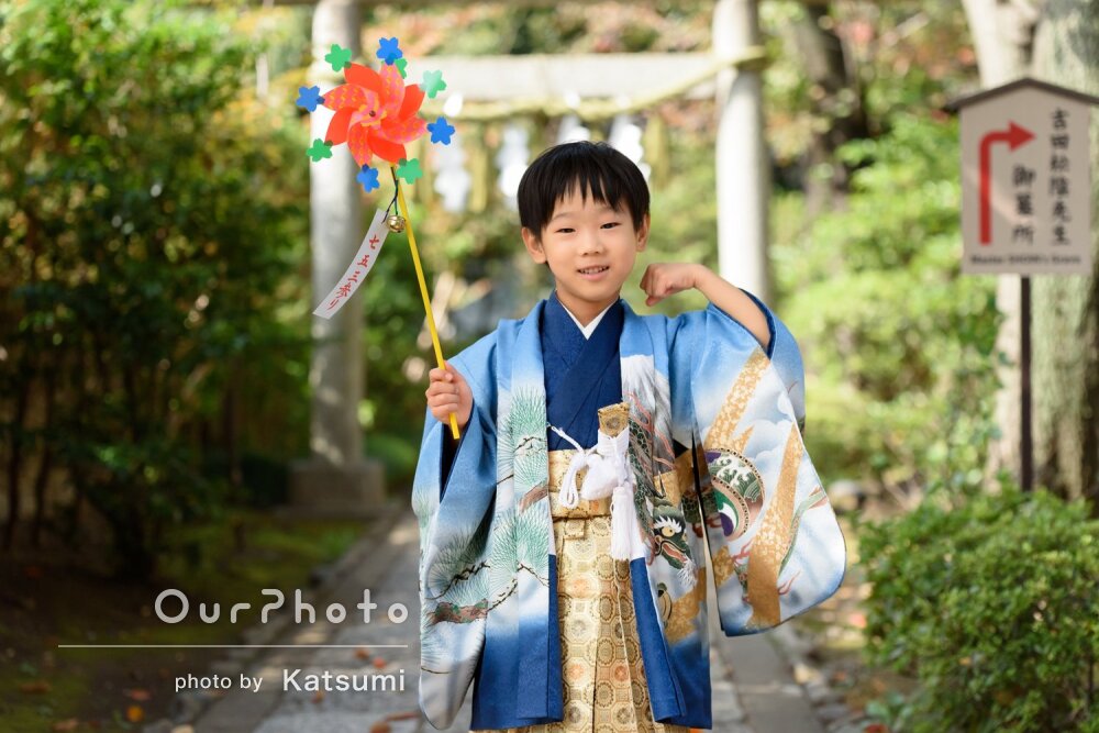 「想像より何倍も素敵な写真」凛々しい羽織袴姿で男の子の七五三の撮影