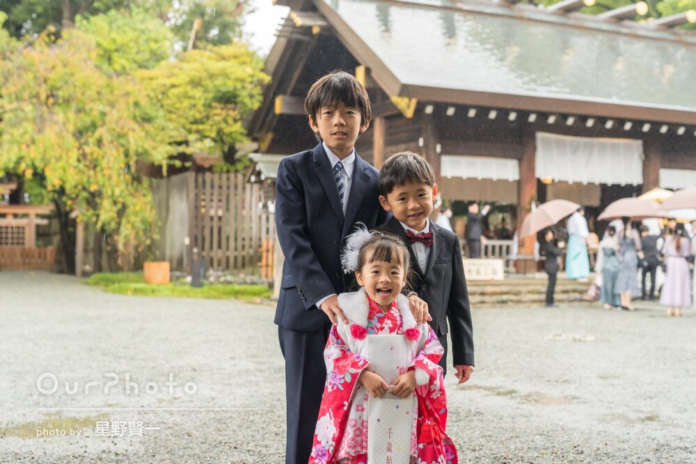 「明るく楽しく盛り上げて」雨でも最高の日！着物姿が可愛い七五三の撮影