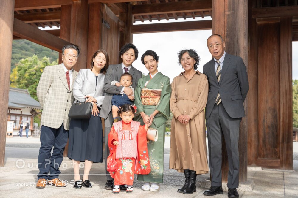 「大満足な写真」緊張しやすい女の子でも大丈夫！3世代で七五三の撮影