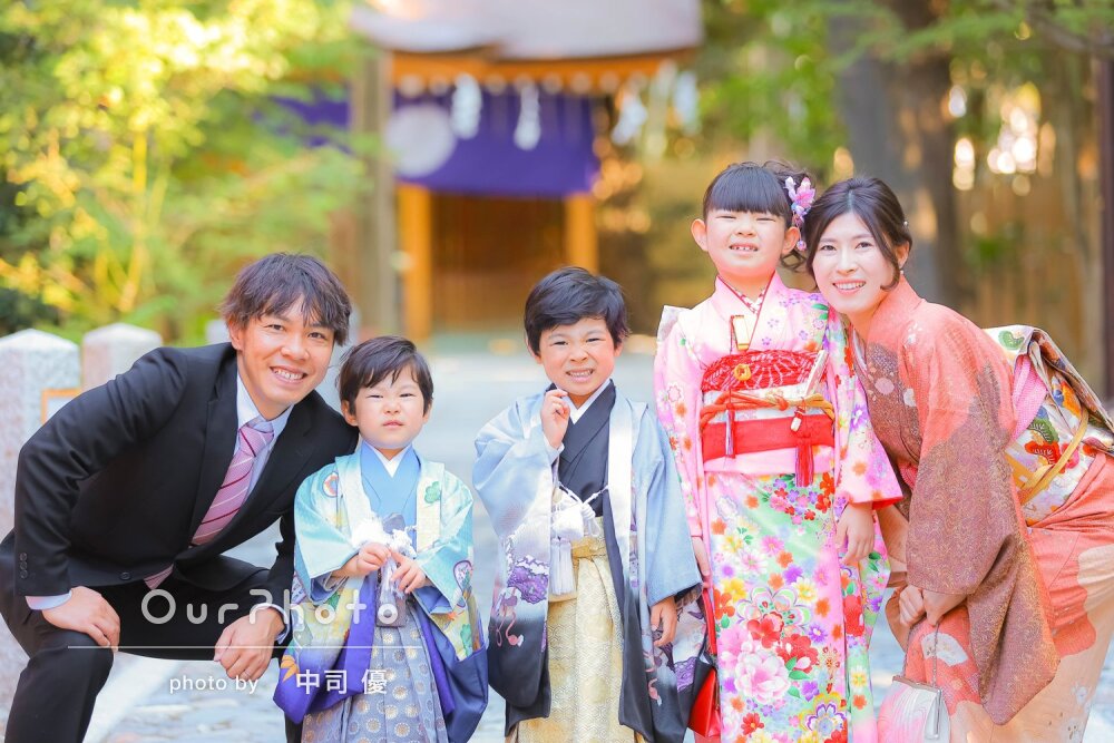「想像以上に綺麗で家族も大喜び」可愛い三姉弟の和装が素敵！七五三撮影