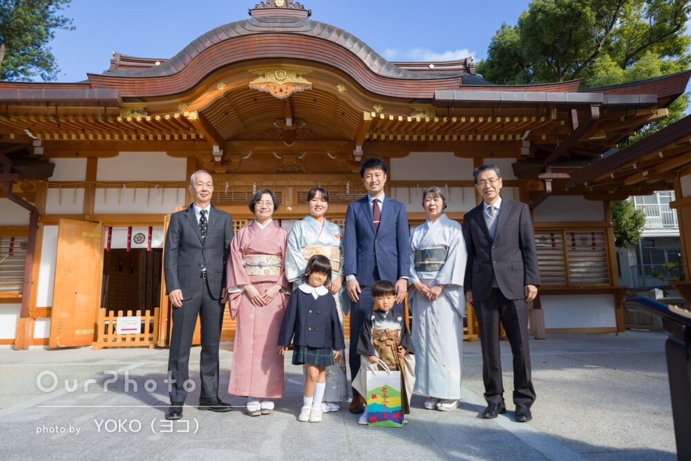 「息子もリラックスして終始穏やかなムード」優しい雰囲気で七五三の撮影