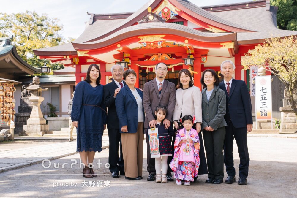 「とてもうれしかった」もぐもぐ顔も可愛い思い出！女の子の七五三撮影