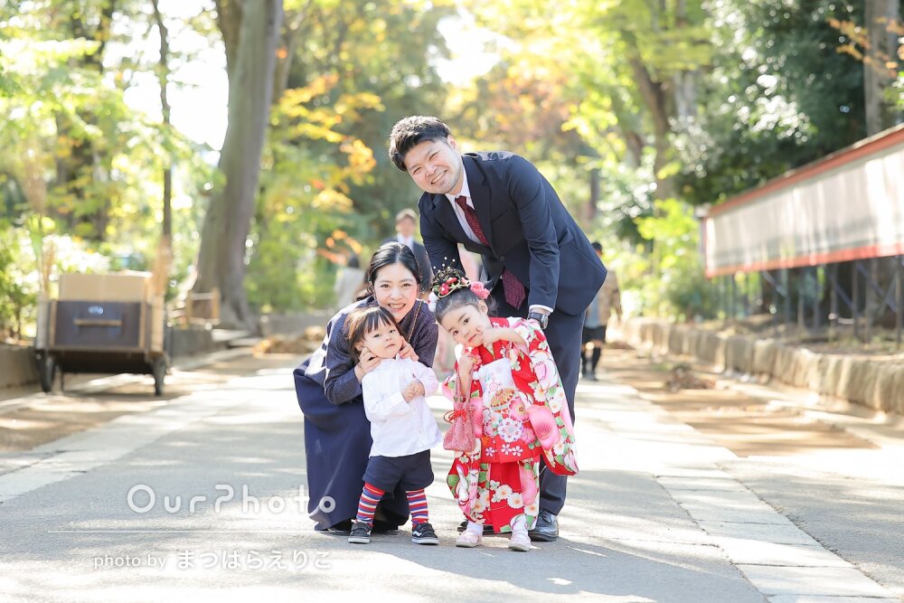 「あっというまに心開いて楽しんで」元気でキュートな女の子の七五三撮影