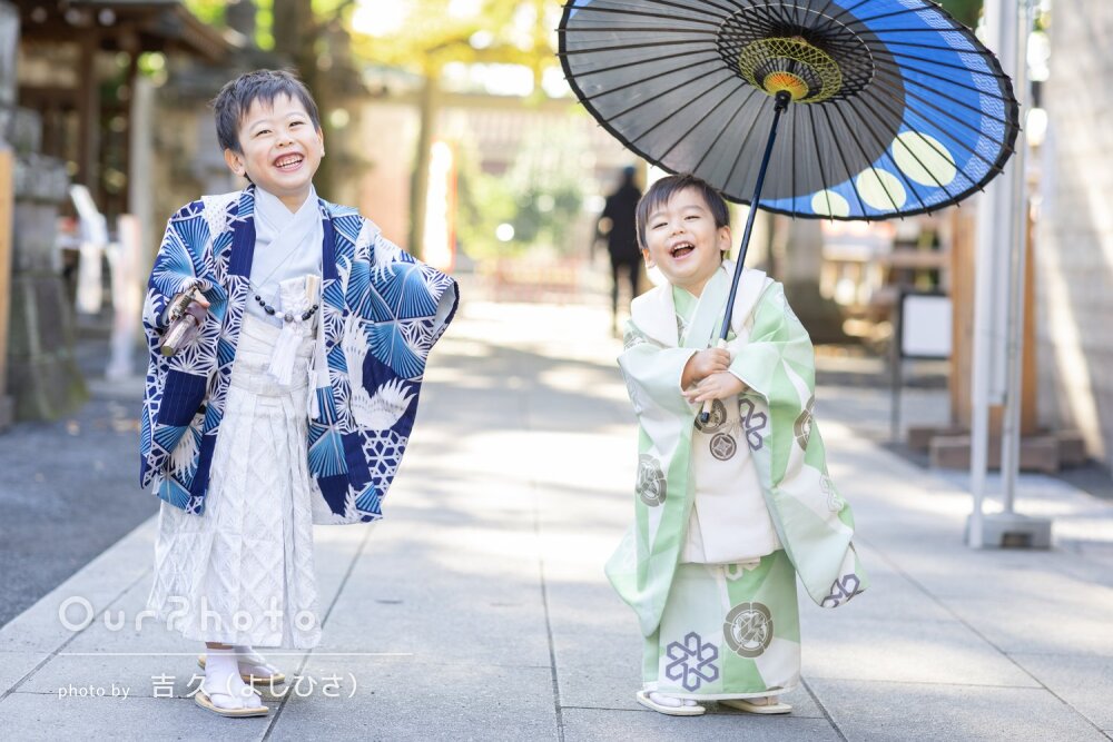 「子ども達の良い表情をたくさん」弾ける笑顔で！兄弟揃って七五三の撮影