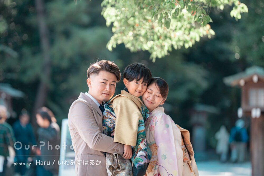 「どの写真も本当に素敵で大満足」晴れ着姿が凛々しい男の子の七五三撮影