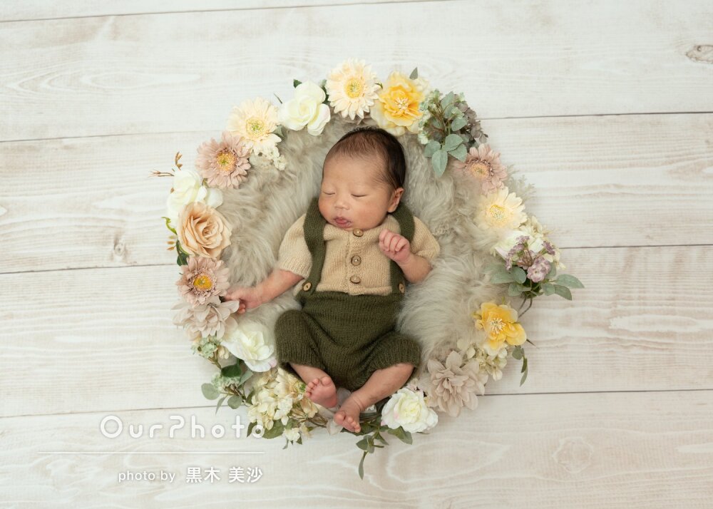 「素敵な写真をありがとう」ご自宅で愛らしいニューボーンフォトの撮影