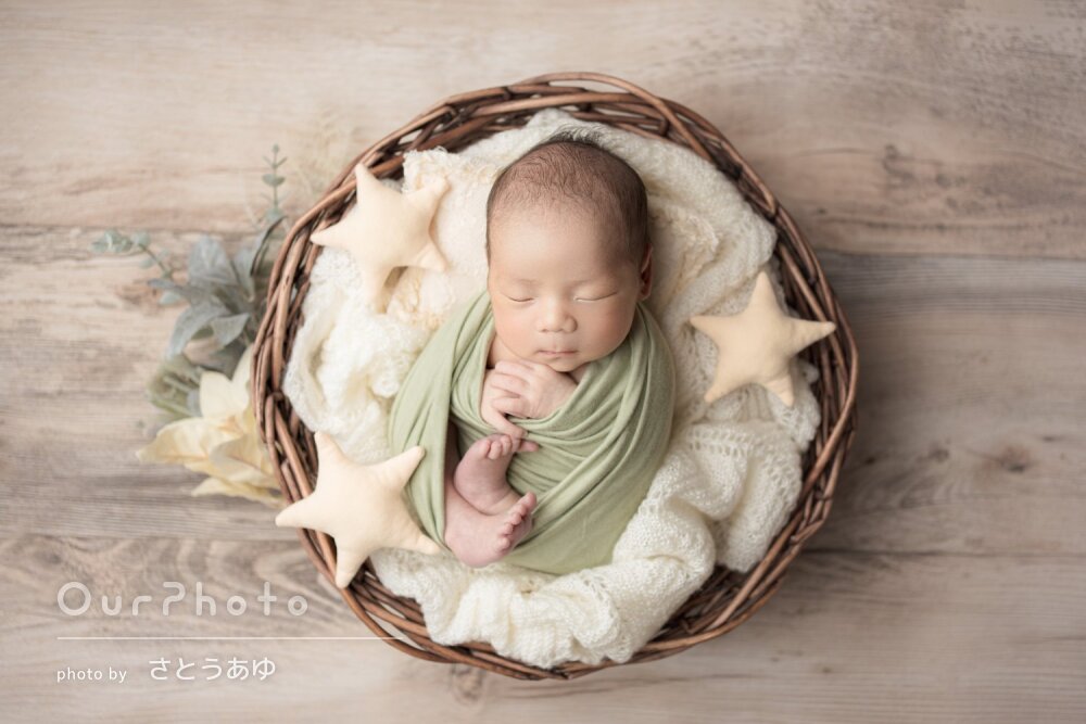 「素敵な写真」小物使いにセンスが光るカワイイニューボーンフォトの撮影