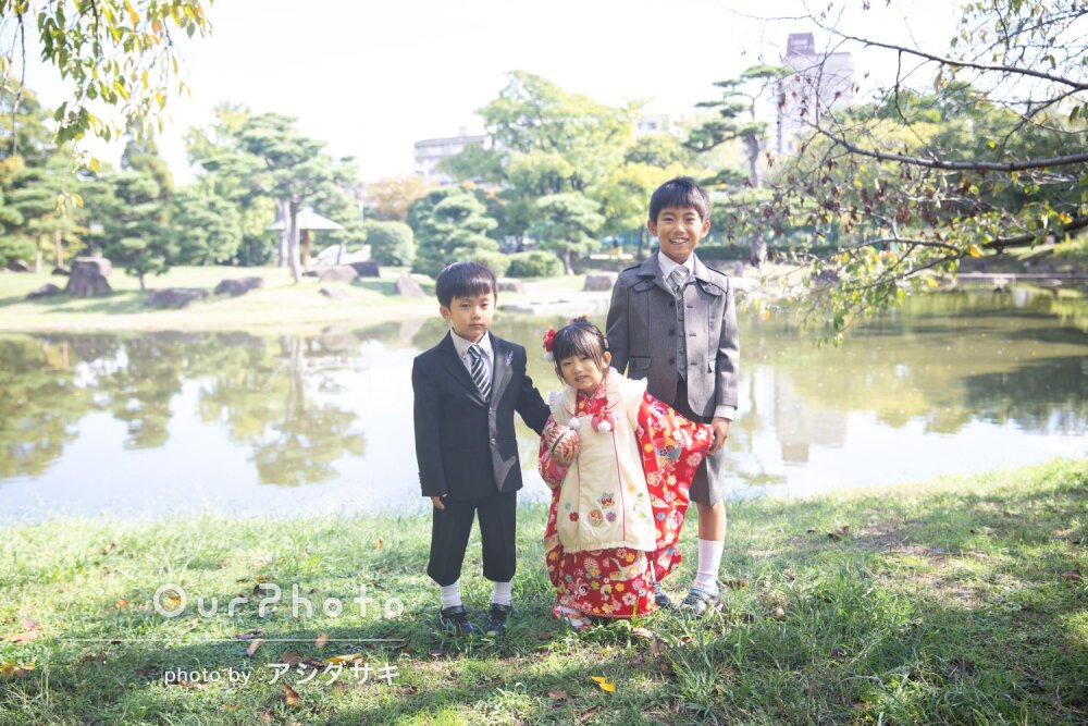 「子ども達の表情が生き生きしている」お兄ちゃん達と一緒に七五三の撮影