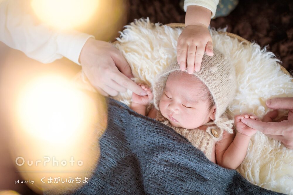 「前回同様素敵なお写真」リピーター様！可愛いニューボーンフォトの撮影