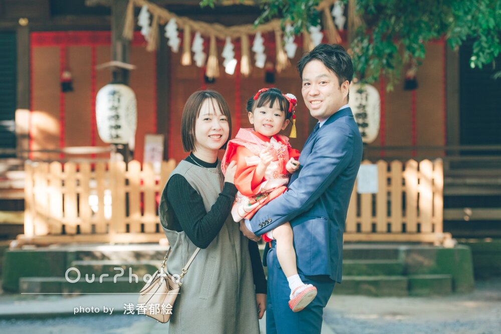 「涙がでるほど素敵」いいお天気で爽やかな秋の気配を感じる七五三の撮影