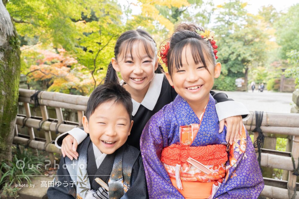 「自然な表情を撮っていただき大満足」仲良し姉弟一緒に七五三の撮影