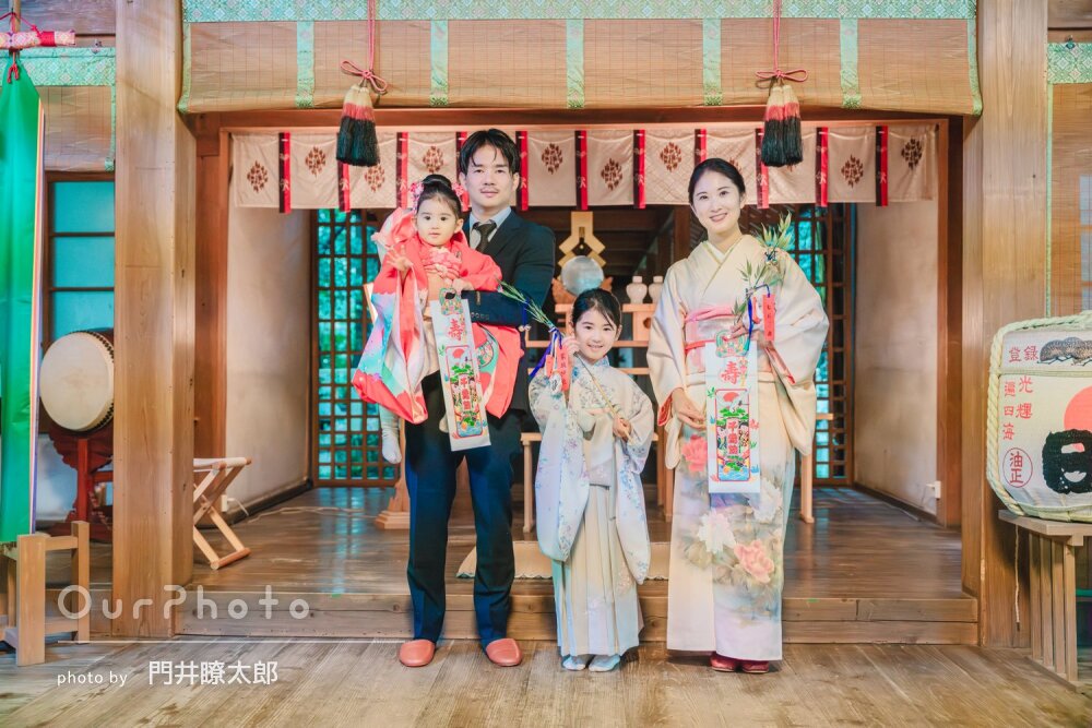 「晴れているかのような仕上がりでびっくり」雨でも大満足の七五三の撮影