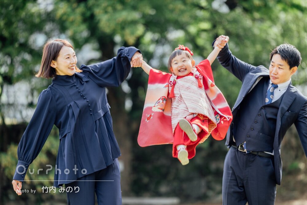 「いつもの明るい表情を自然に引き出して」笑顔がキラリ輝く七五三の撮影
