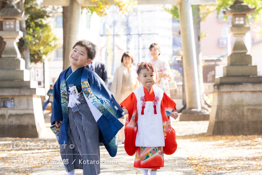 「とっても素敵なお写真がたくさん」柔らかな光の中で兄妹の七五三の撮影