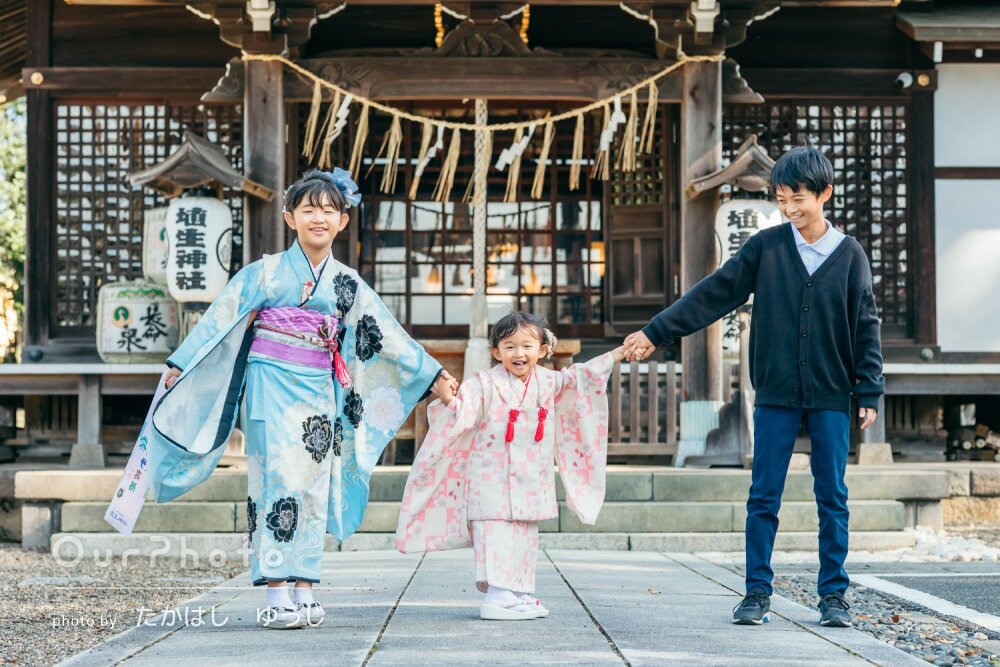 「一瞬の笑顔を取りこぼさずに」姉妹の和装がカワイイ！七五三の撮影