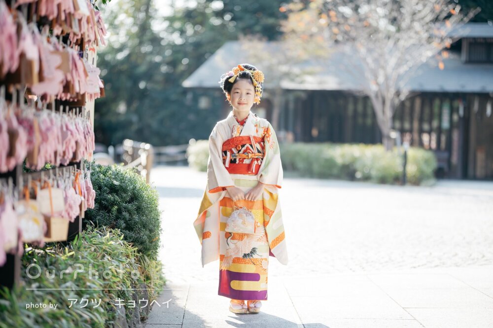 「娘も自然な笑顔で」和やかな雰囲気伝わる和装姿が素敵な七五三の撮影