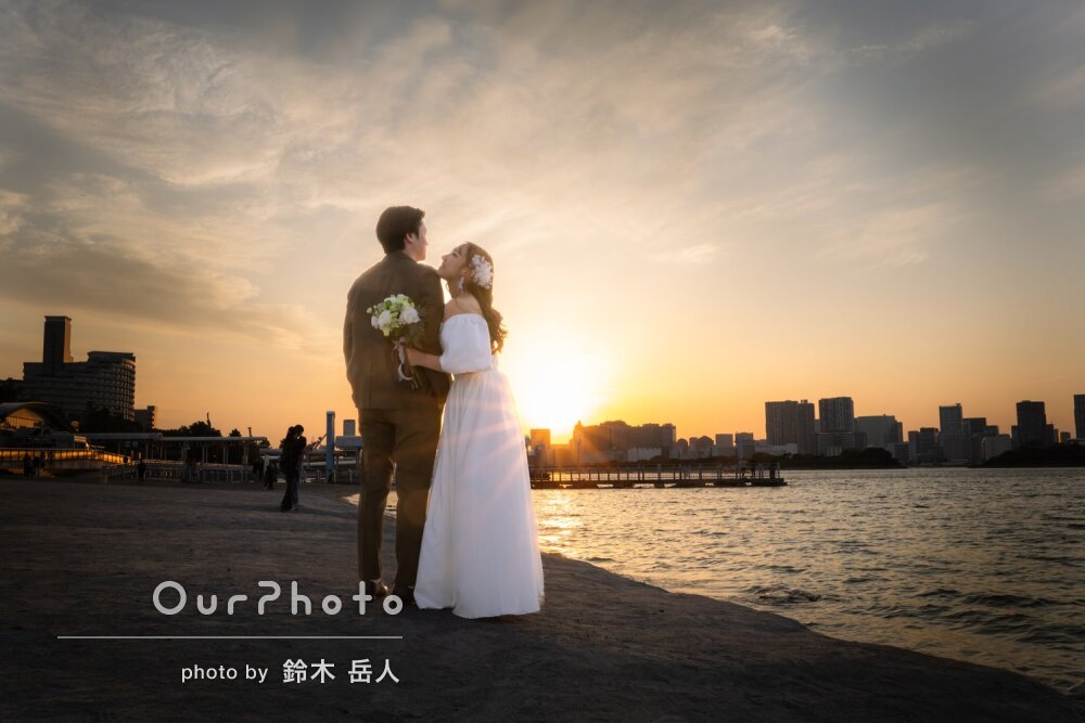 「終始楽しく」砂浜に映える純白のドレス！ウェディングフォトの撮影