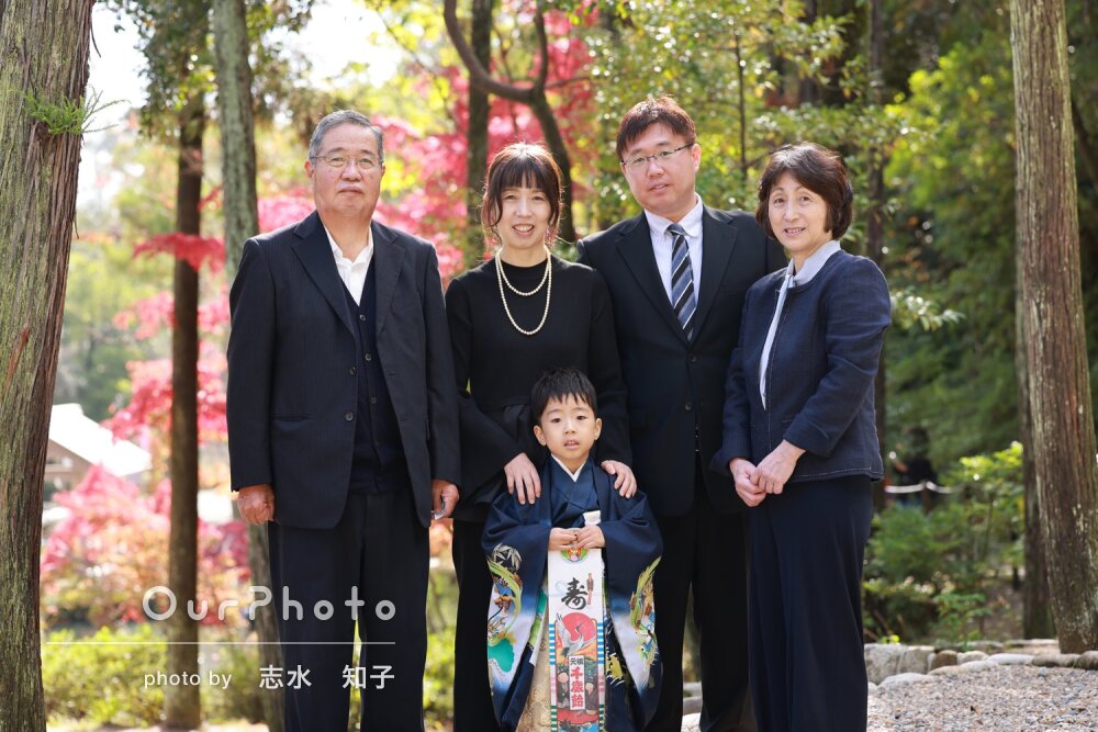 「写真を見た時にその場面が蘇るよう」美しい紅葉をバックに七五三の撮影