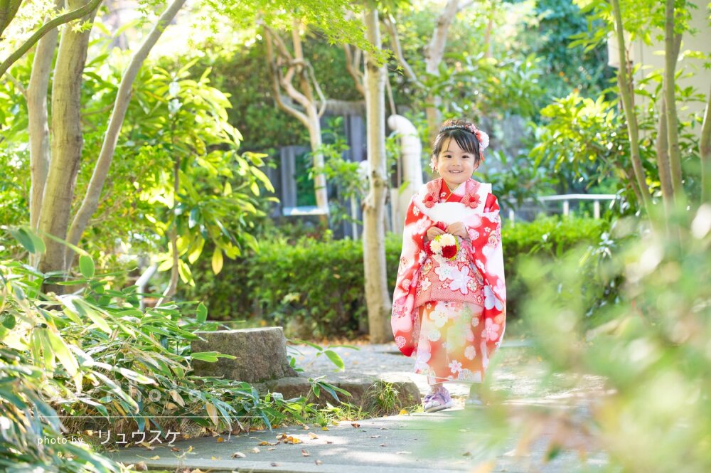 「自然の色や光が美しく計算されて」光が幻想的で美しい七五三の撮影