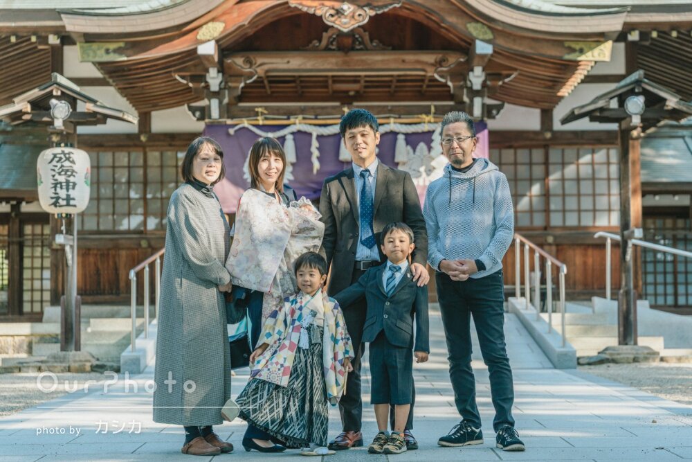 「写真を見て感動」自然な笑顔で心温まるお宮参りと七五三の撮影