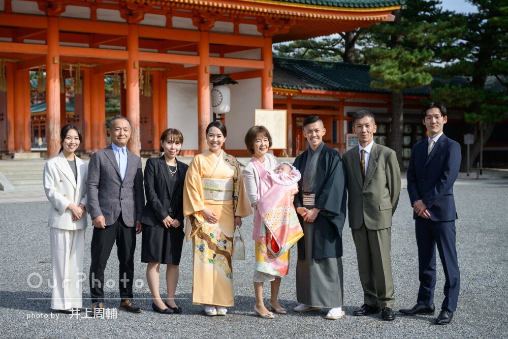 「出来上がりの写真が優しい雰囲気」家族の愛情が伝わるお宮参りの撮影
