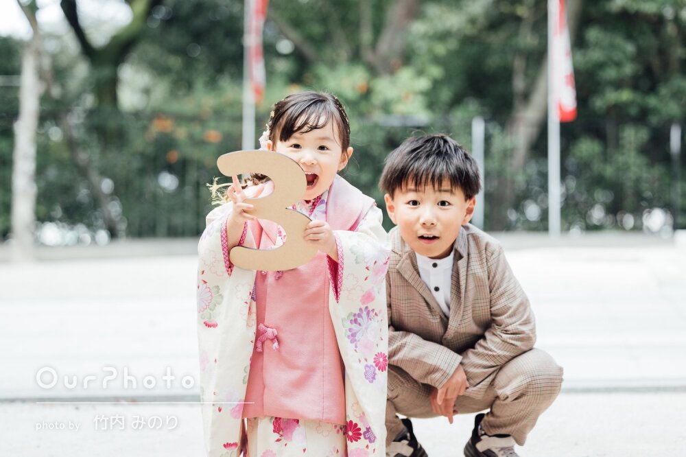 「素敵なお写真の仕上がり」にっこり笑顔が可愛い3歳女の子の七五三撮影