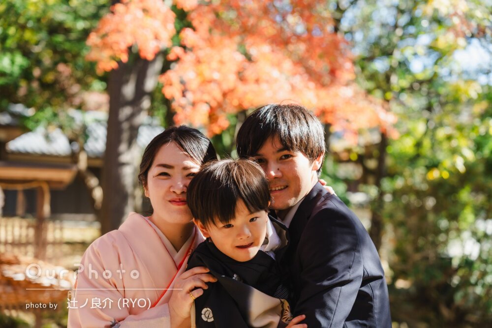 「予想以上にすごく自然で素敵」美しい紅葉に袴姿が映える七五三の撮影