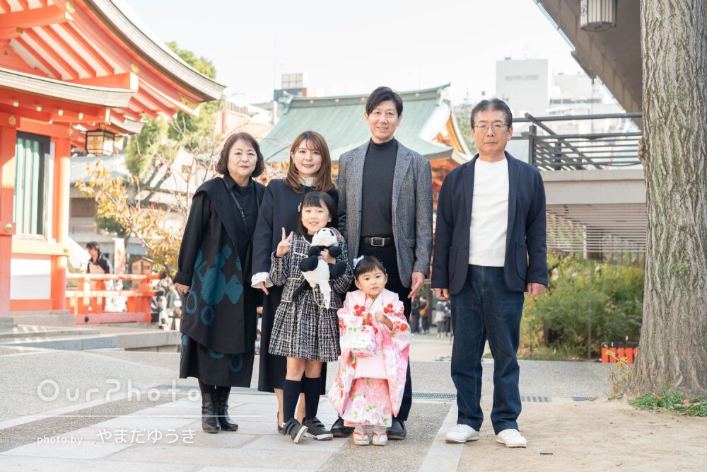 「素敵な写真たくさん」晴れ着がよく似合って可愛い女の子の七五三撮影