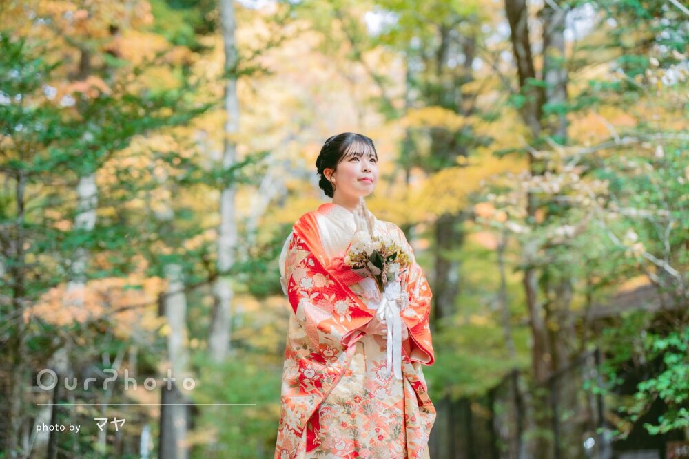 「希望をすべて叶えて」紅葉色づく林の中で！笑顔輝く成人式の前撮り撮影