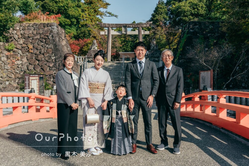 「表情も豊かで素敵」羽織袴姿が勇ましくカッコイイ5歳七五三の撮影