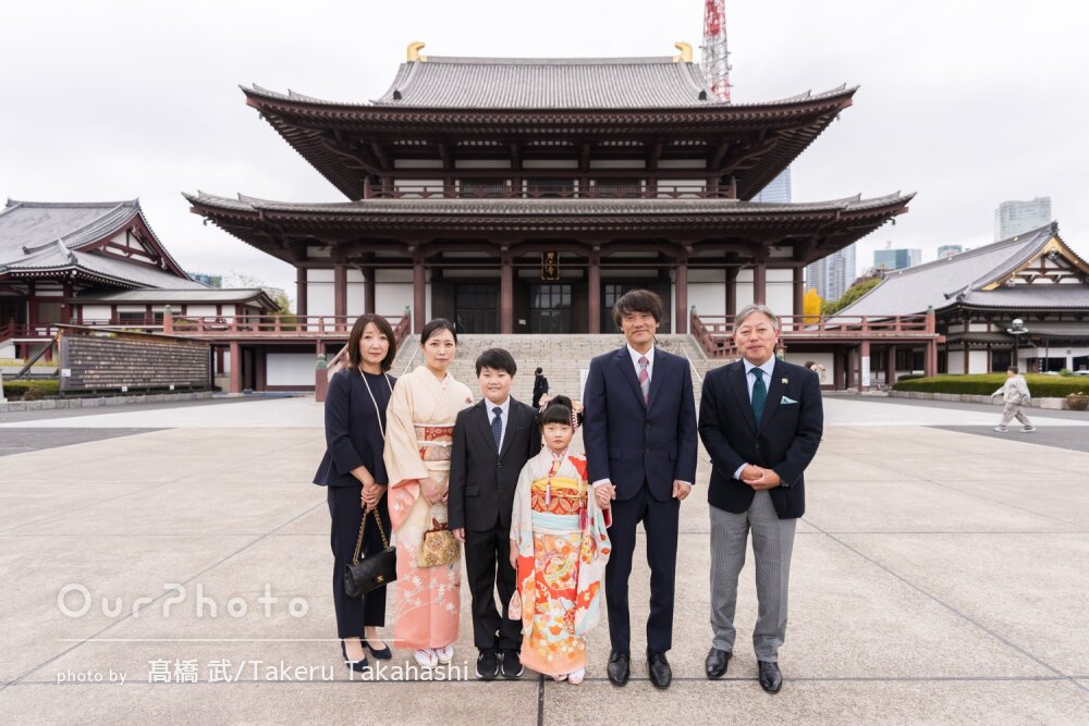 「思い出に残る素敵な時間」結い上げた髪が良く似合って可愛い七五三撮影