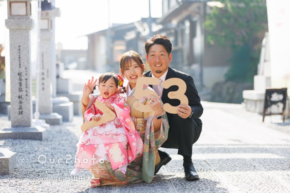 「すぐに慣れて普段通り」被布もヘアメイクもお洒落に！七五三の撮影