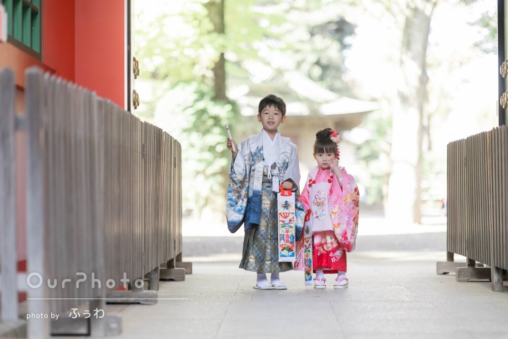 「リラックスして撮影することができた」和服姿で可愛い兄妹の七五三撮影
