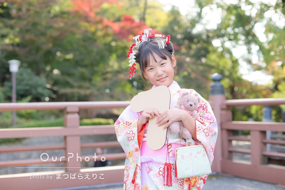 「素敵な写真」愛らしい晴れ着姿の7歳女の子！リピーター様の七五三撮影