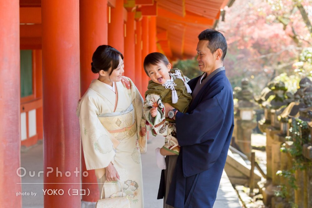 「一瞬一瞬自然な姿を捉えて」色合いも素敵な仕上がりの七五三の撮影
