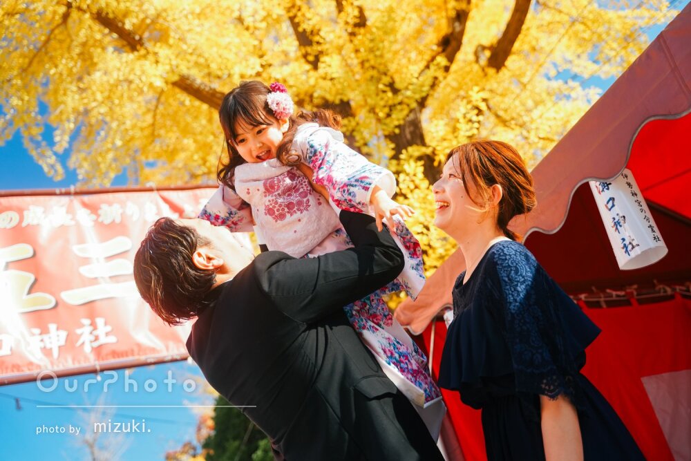 「娘も終始リラックスして笑顔」可愛い表情いっぱい！女の子の七五三撮影