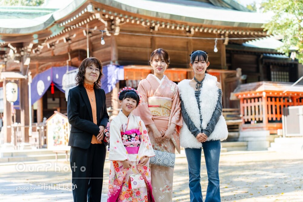 「初対面であんなに自然に」日本髪でお姉さんらしく！笑顔の七五三の撮影