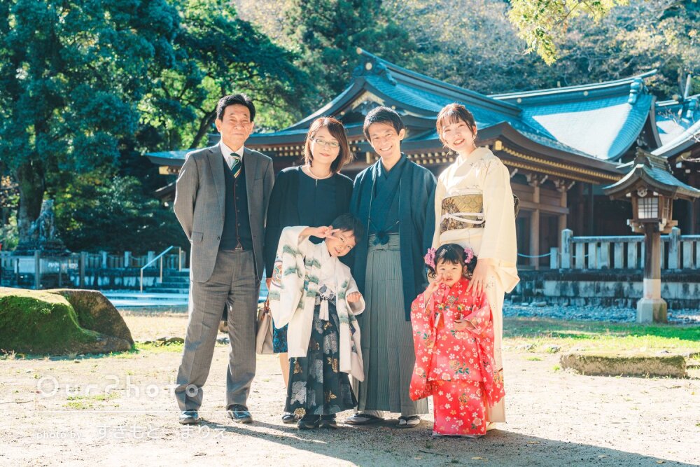 「バランスよく撮影してくださって」家族揃って和装！兄妹で七五三の撮影