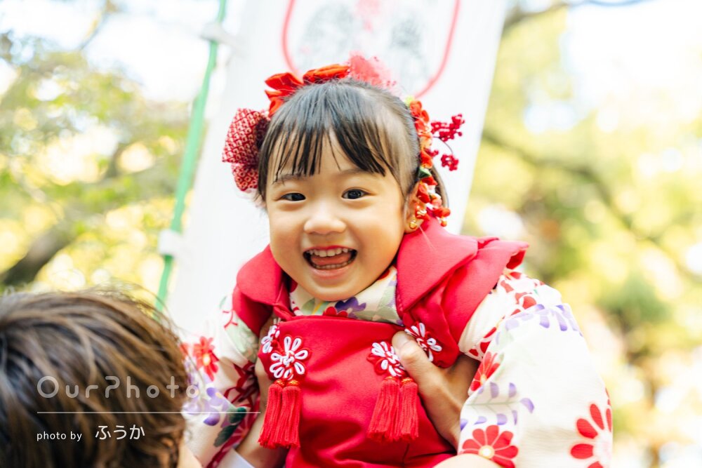 「一瞬の出来事もキレイに写真に」色んな表情が可愛い七五三の撮影