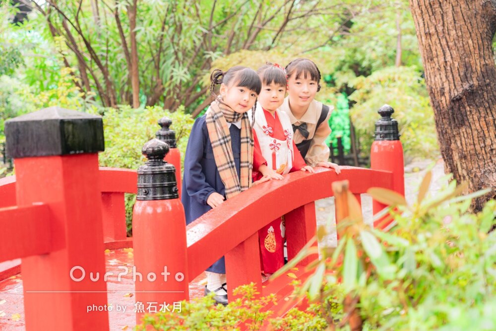 「たくさんのシーンでの撮影を提案していただき」姉妹仲良く七五三の撮影