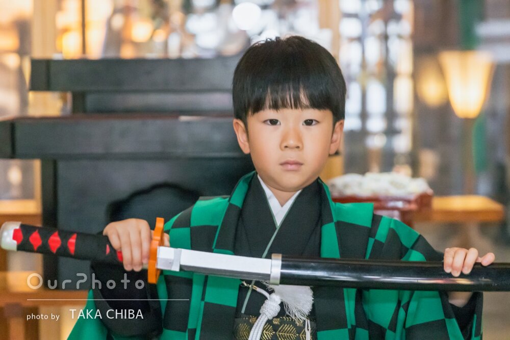 「親子ともに楽しい撮影でした」凛とした表情がカッコイイ七五三の撮影